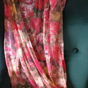 SAMANTHA PLEET mesh floral scarf